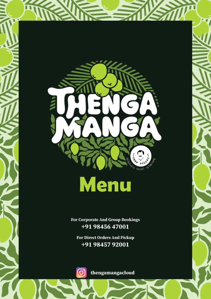 Menu of Thenga Manga Cloud Kitchen, Bangalore