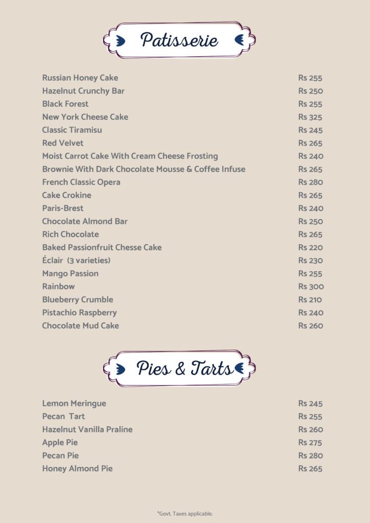 Caking by Chef Pillai Menu Whitefield, Bangalore