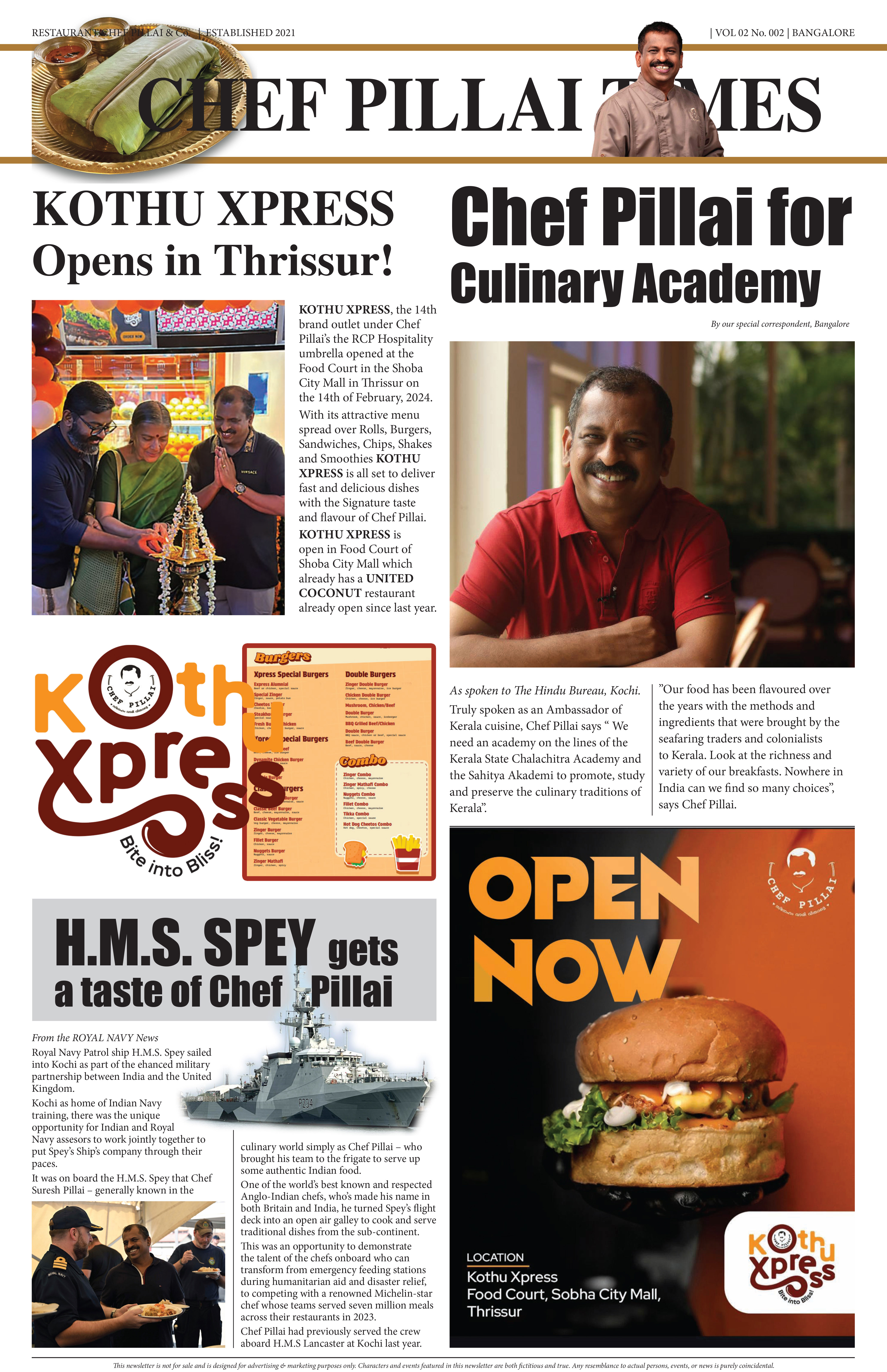 Chef Pillai Times February 2024