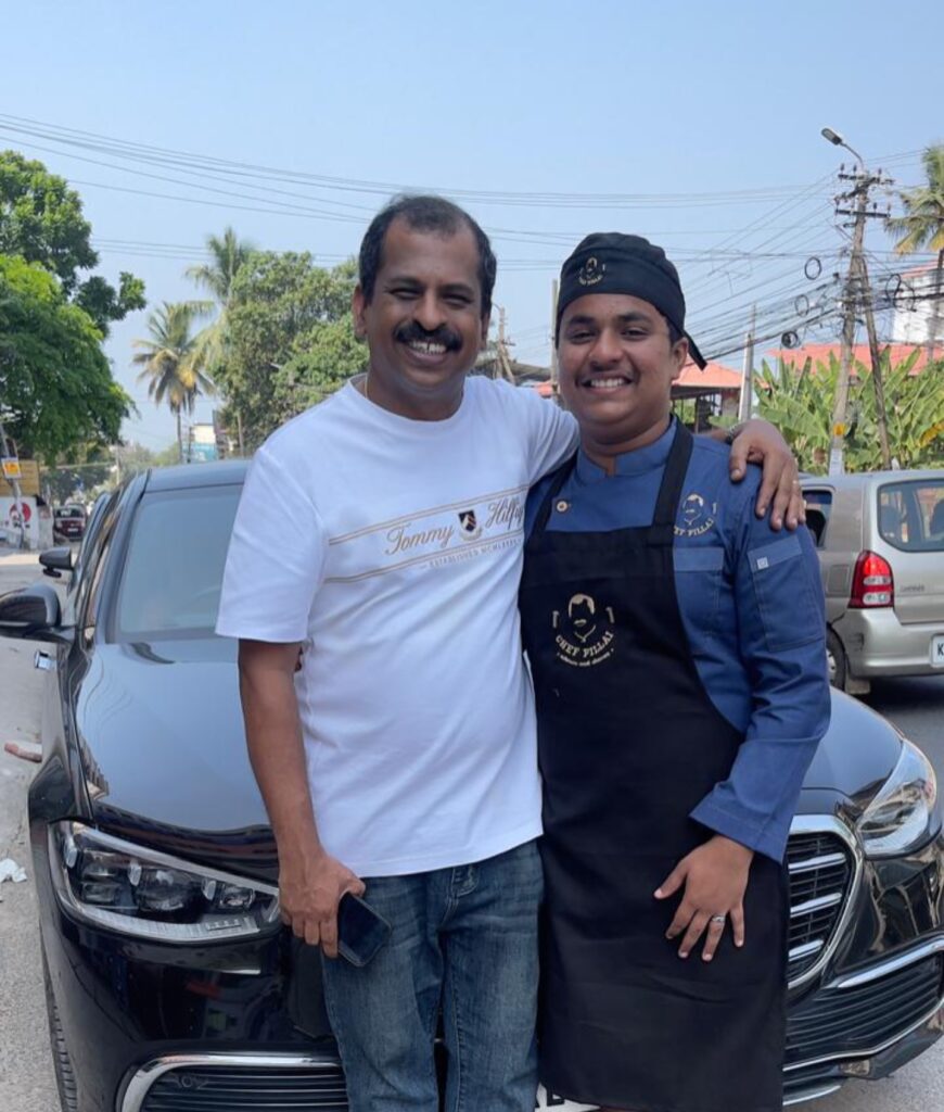 Chef Pillai with Nikhil , the boy with a plan.